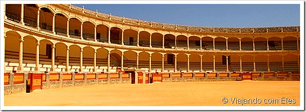 Ponto turístico em Ronda Praça de Touros em Ronda na Espanha