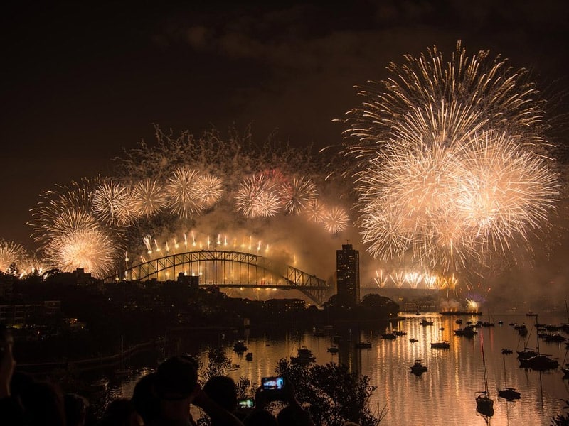 queima de fogos harbour bridge