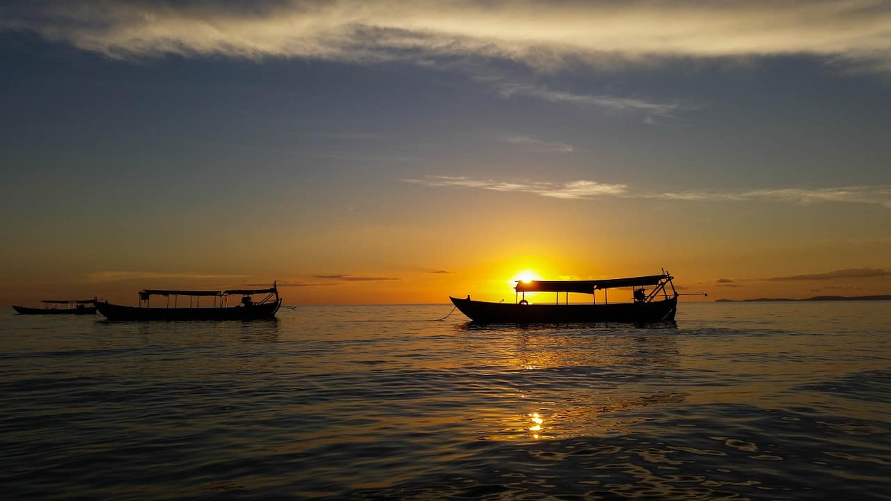 por do sol no camboja cidades turisticas camboja