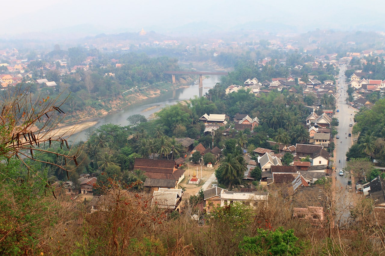 Vista aérea de Luang Prabang