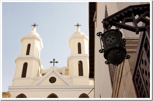 Igreja em Coptic Cairo. Viagem no Egito