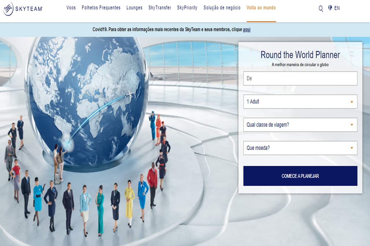 passagem volta ao mundo SkyTeam