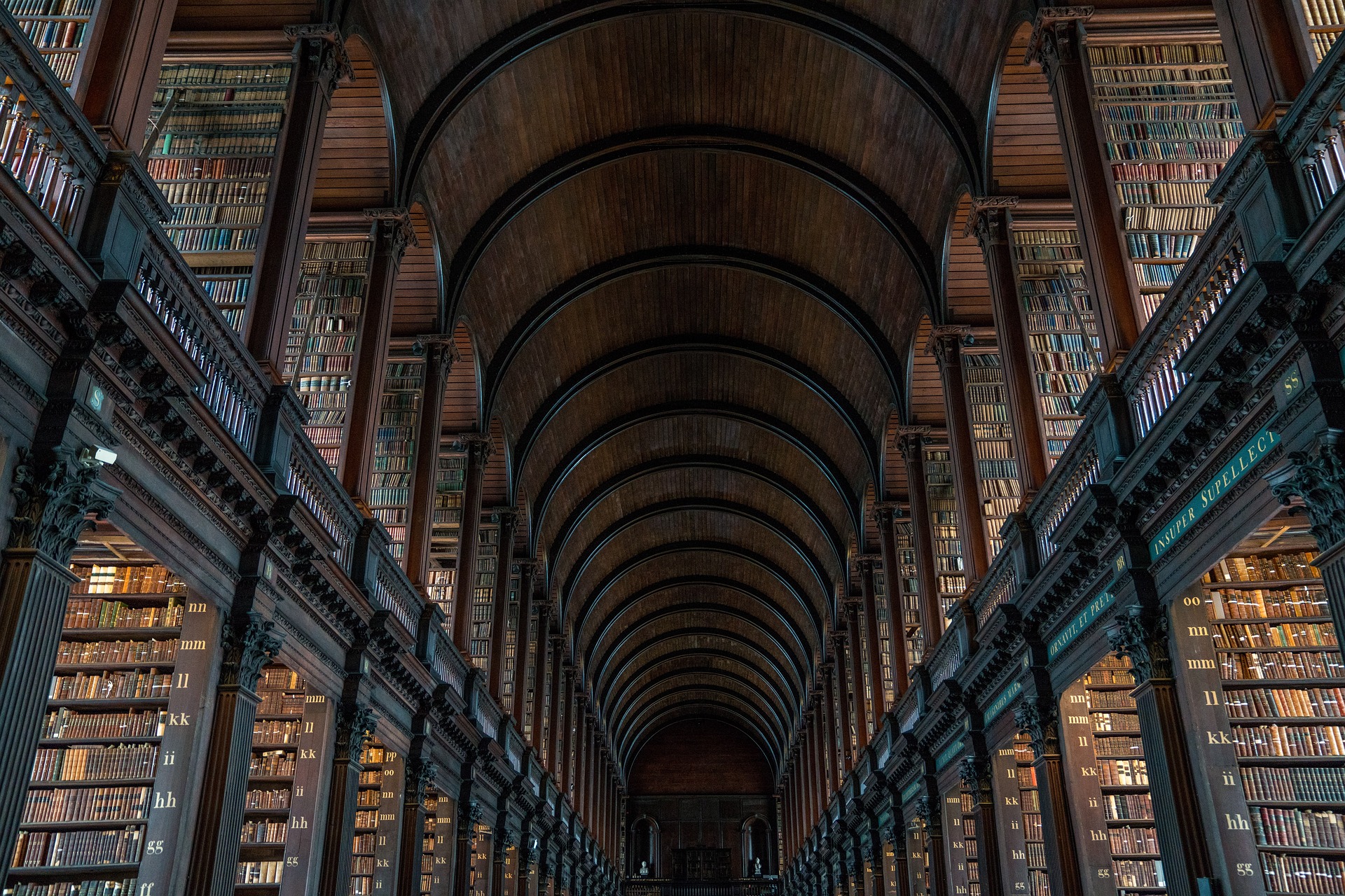 intercambio em Dublin Old library, Trinity College