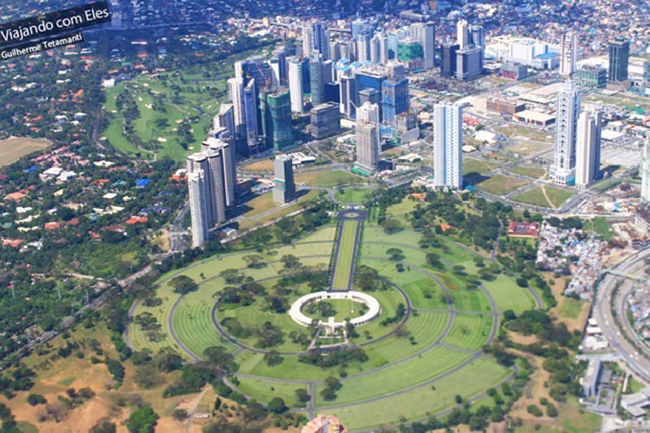 Foto aérea do cemitério de Manila