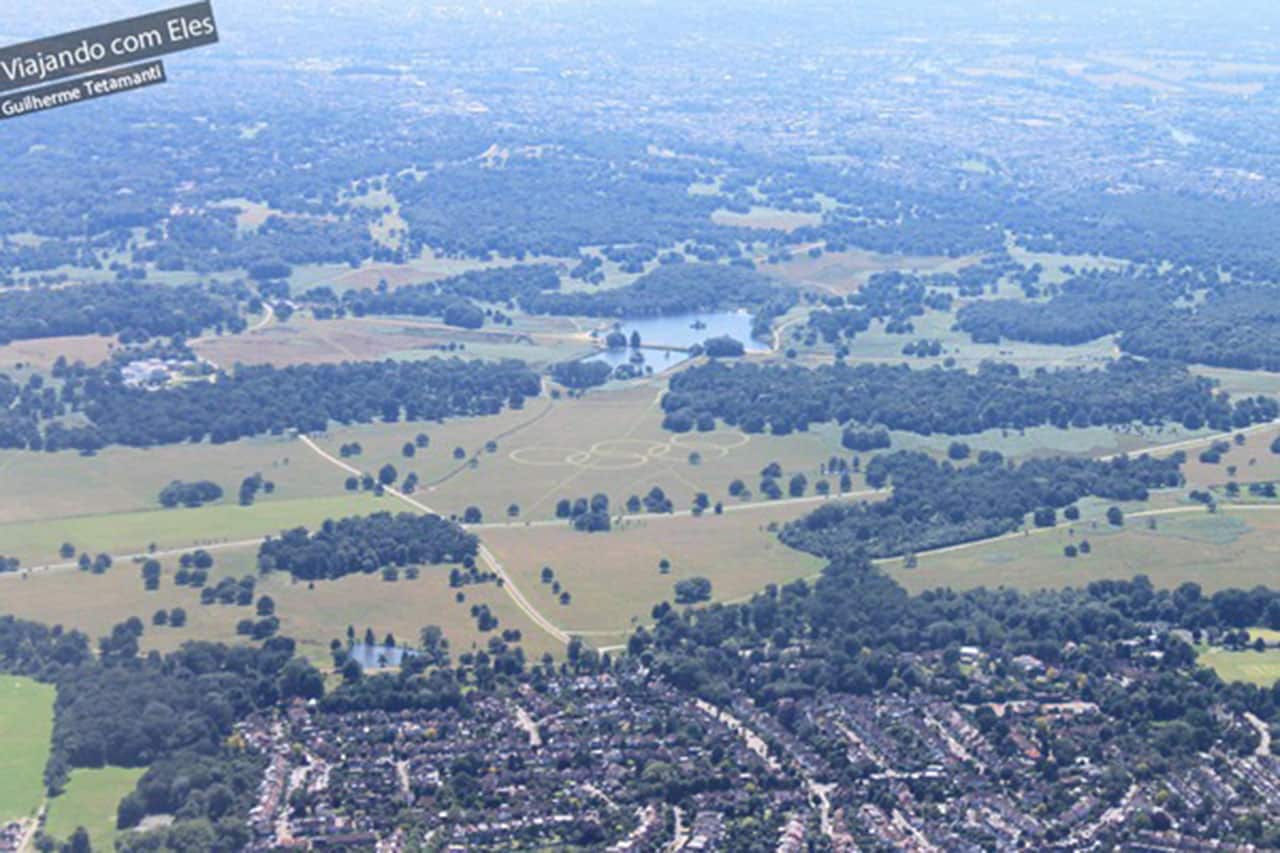 fotos de vistas aéreas Londres durante as Olimpíadas