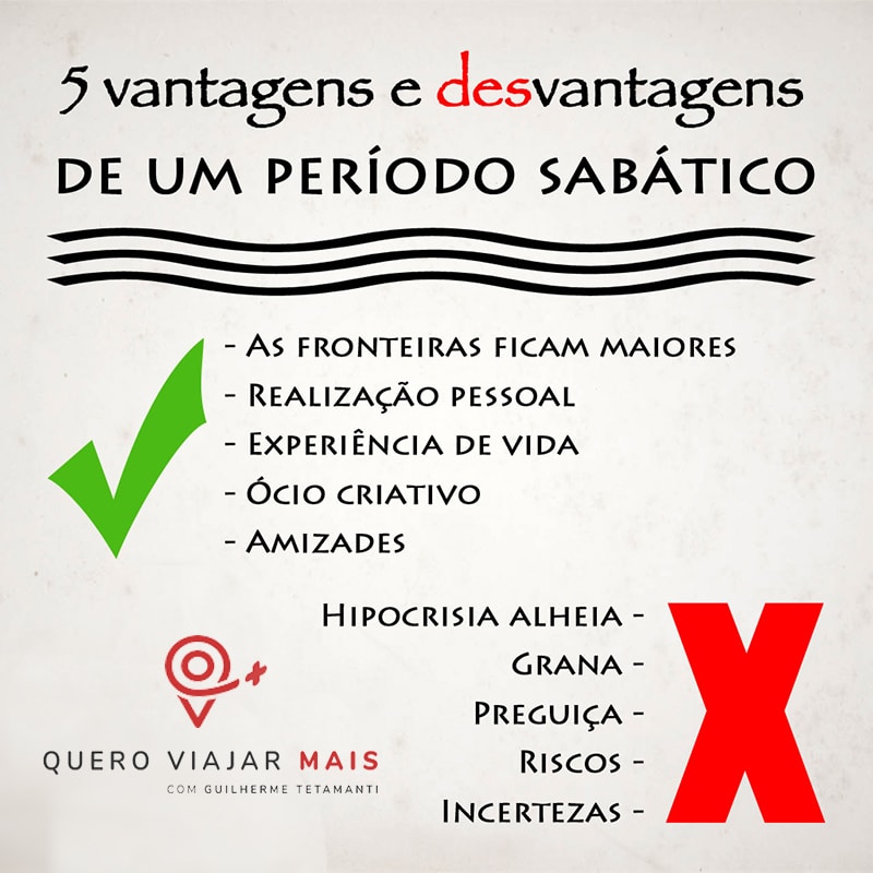 O que fazer no período sabático