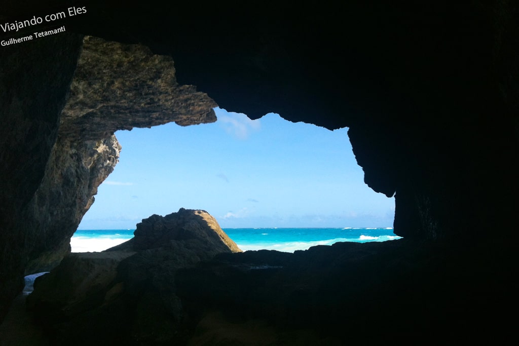 A caverna de Crane Beach / Barbados