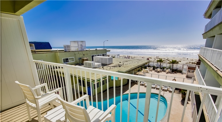 Vista do hotel em Pacific Beach / San Diego.