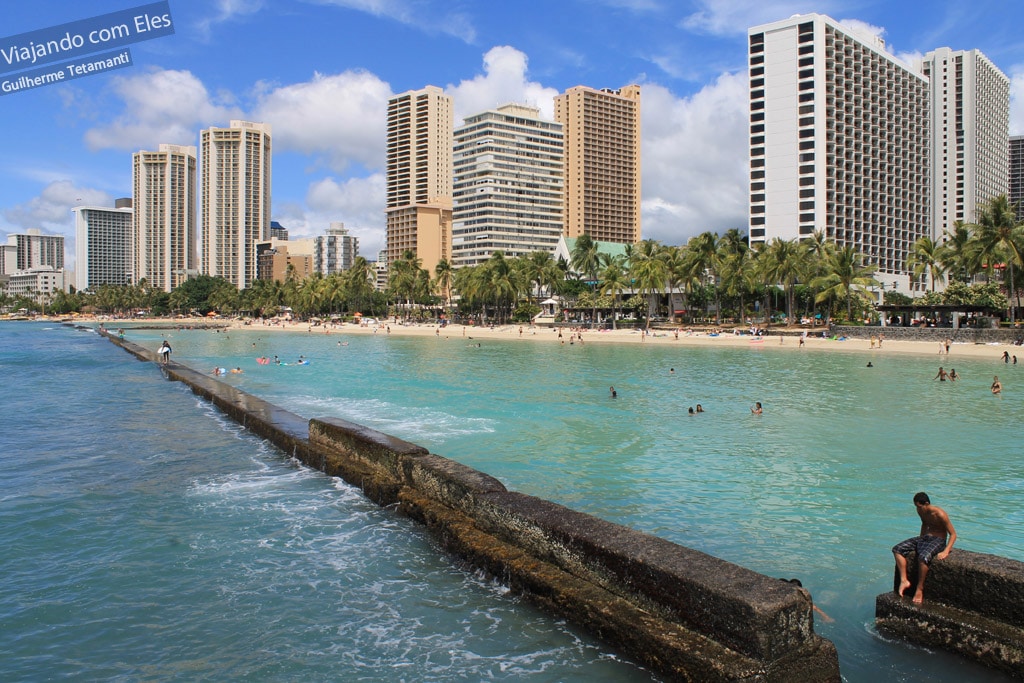 Hotéis na praia de Waikiki