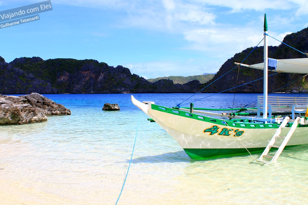 Viagem de barco nas Filipinas.