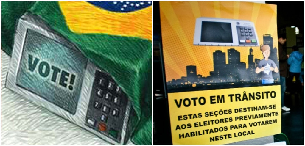 Voto em trânsito nas eleições.