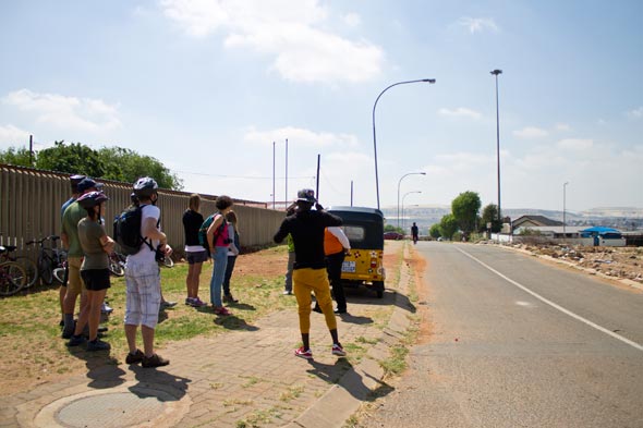 Início do passeio no Soweto.