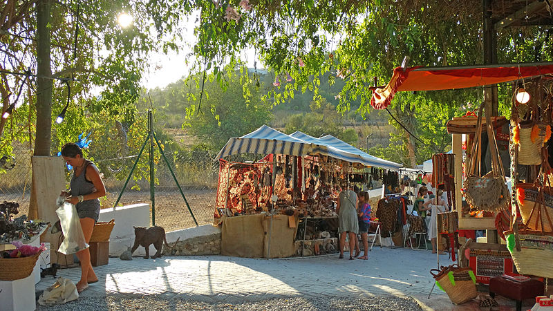 Mercado de rua de Las Dalias em Ibiza