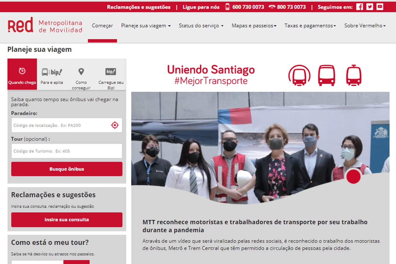 Mapa do transporte público de Santiago dicas sobre o transporte em santiago