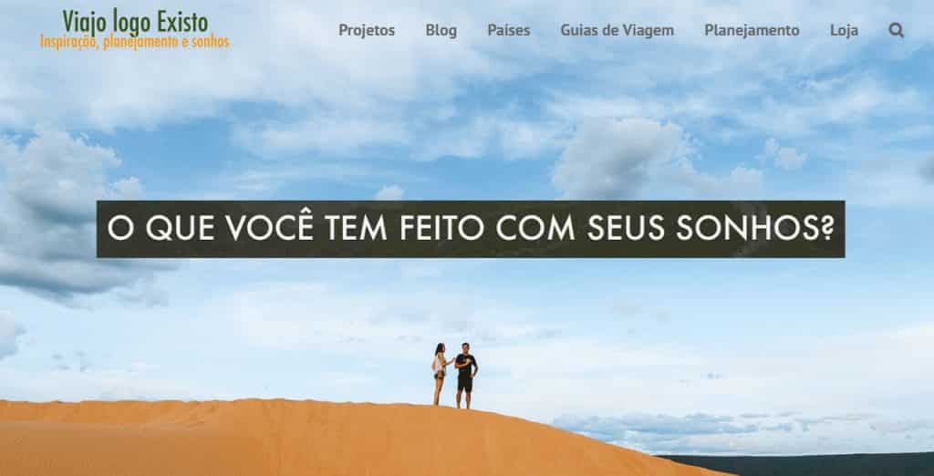 como viajar o mundo nomades digitais brasileiros Viajo Logo Existo