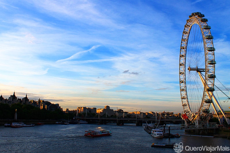 London Eye, às margens do Rio Tamisa.