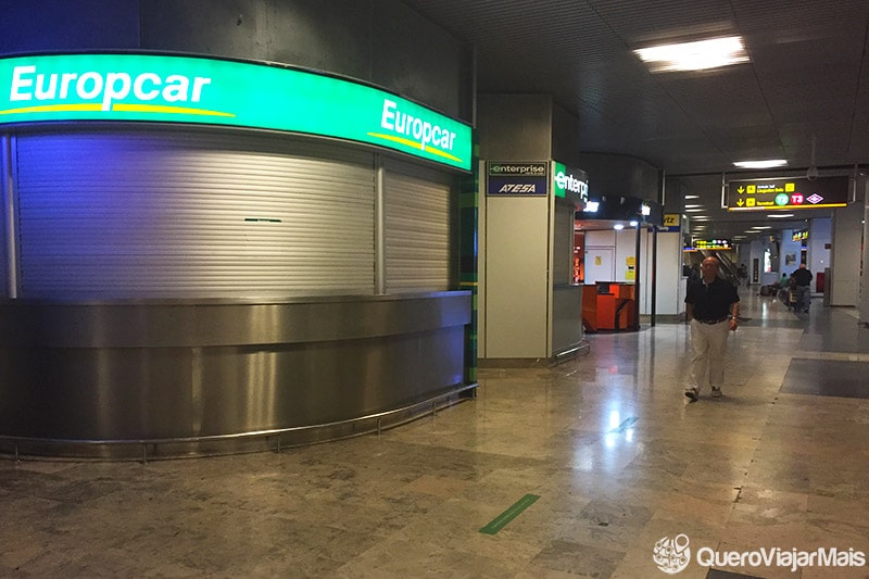 Locadoras de veículos no aeroporto de Madrid