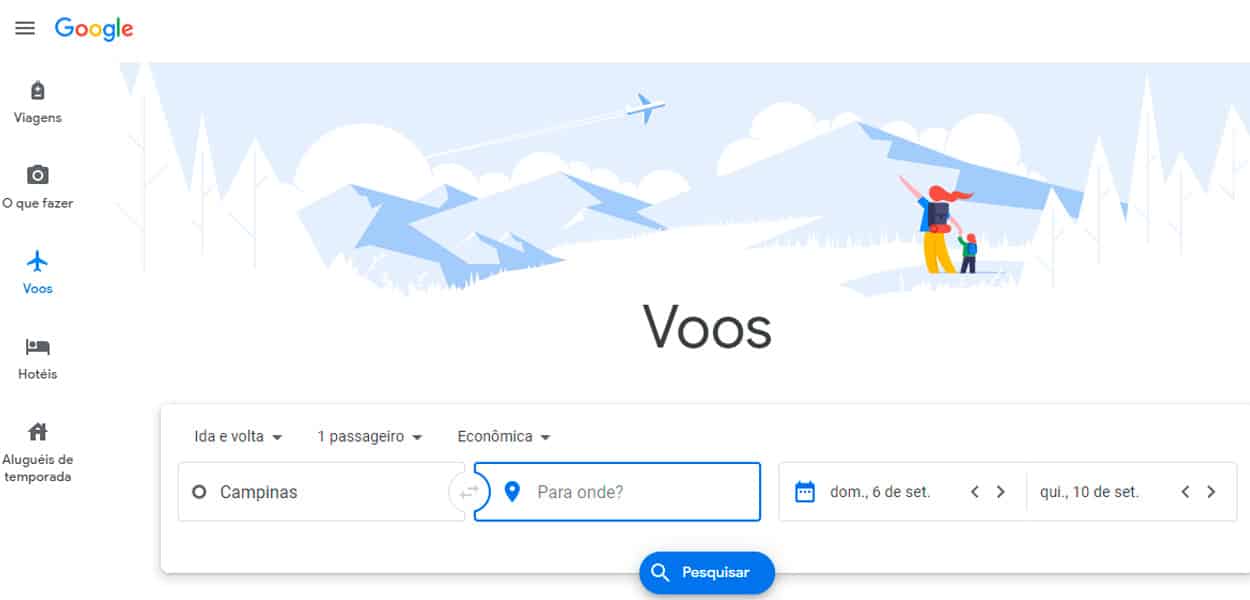 google glights voos