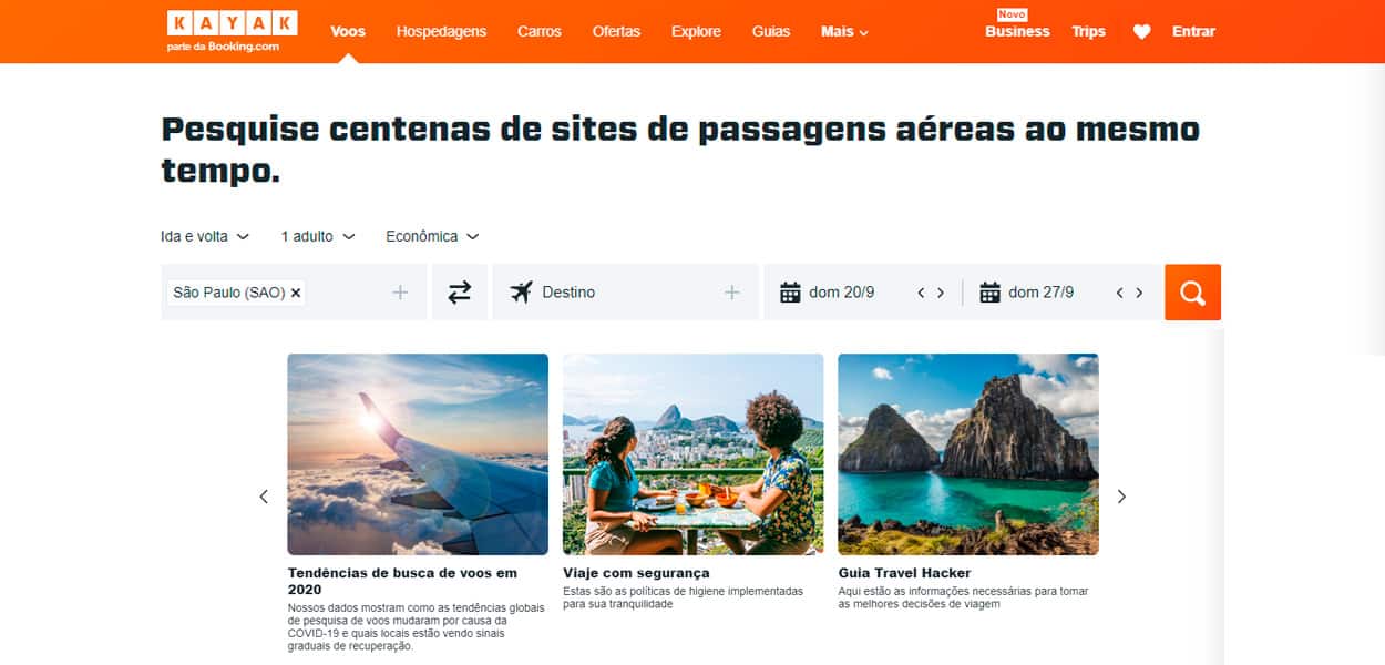 aplicativos de passagens e pacotes de viagens