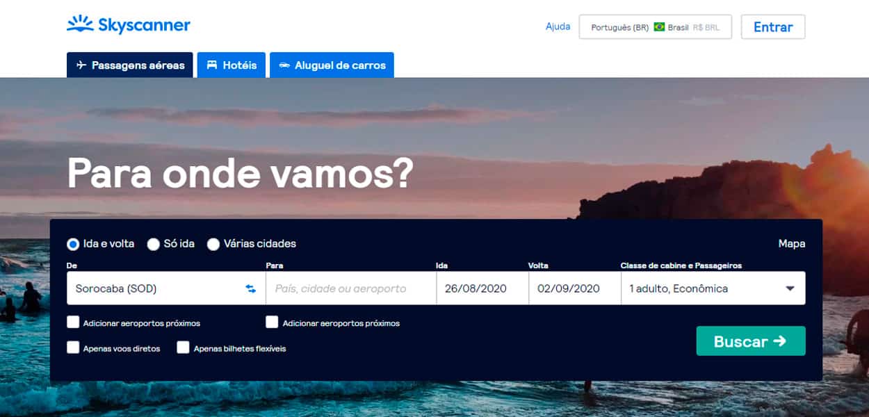 aplicativos para comprar passagem de avião