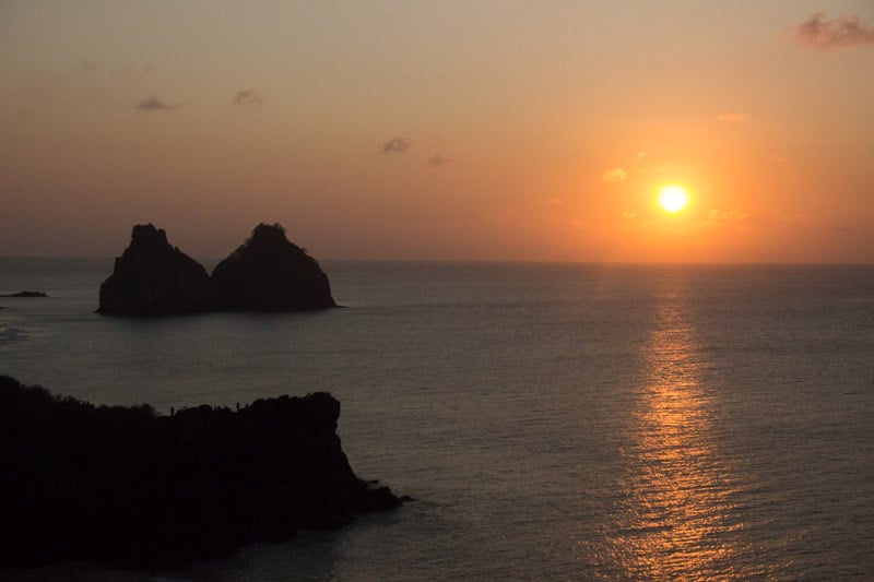 Pôr-do-sol em Fernando de Noronha