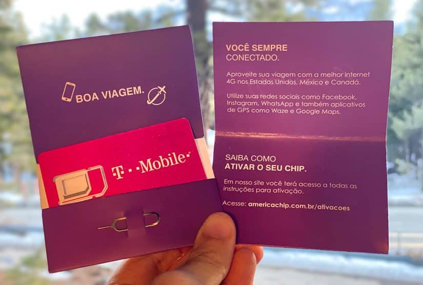 Chip pré-pago Estados Unidos Cartão de internet nos Estados Unidos