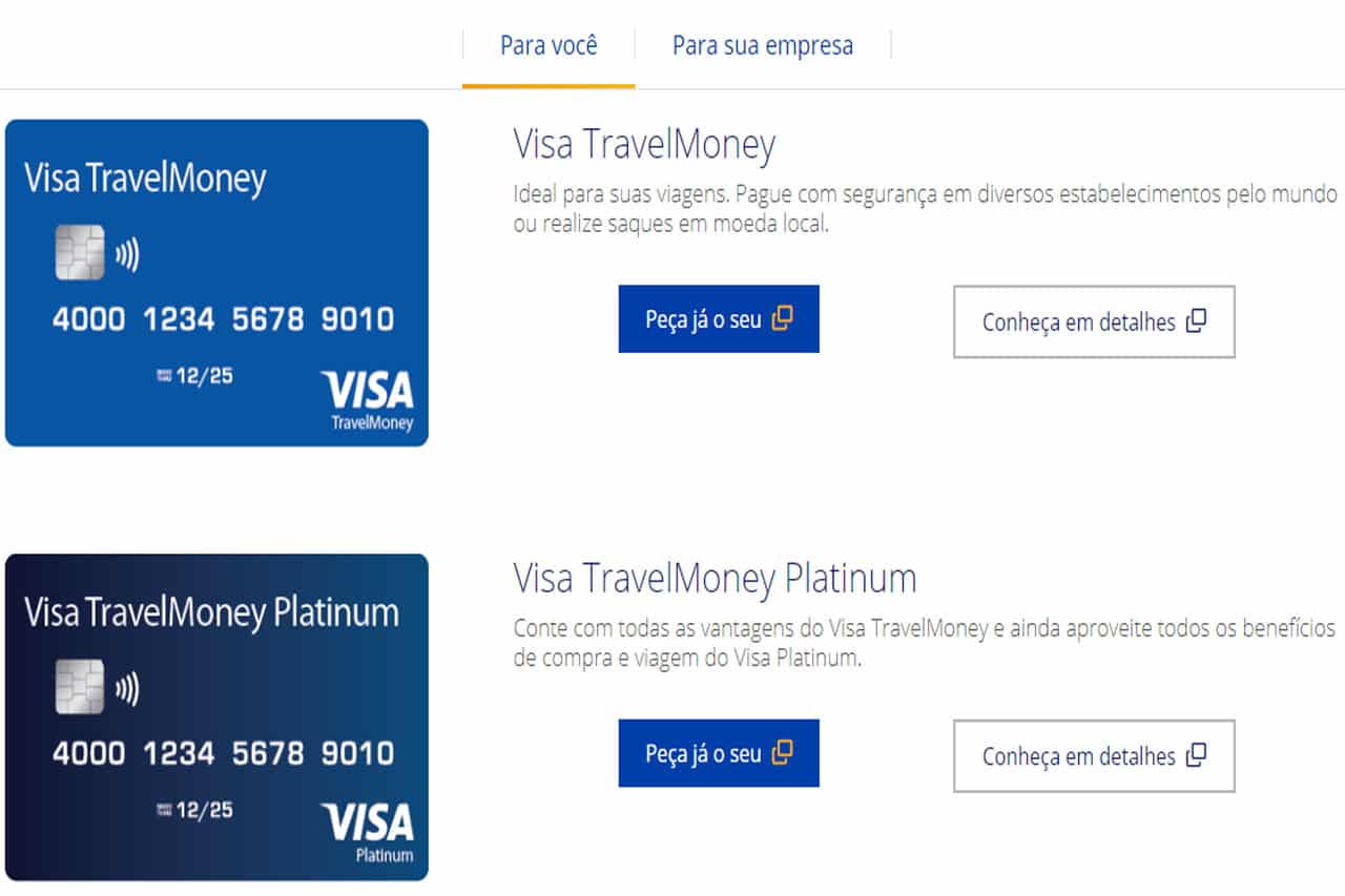 Como usar o cartão Visa Travel Money?