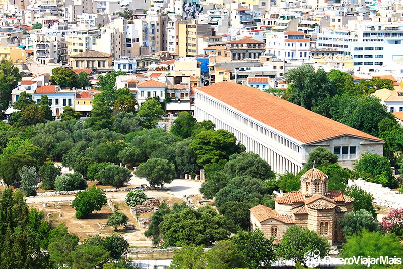 Reconstrução da Stoa de Átolo, na Ágora de Atenas.