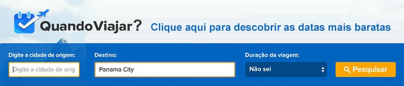 Quanto custa viajar para a Cidade do Panamá?