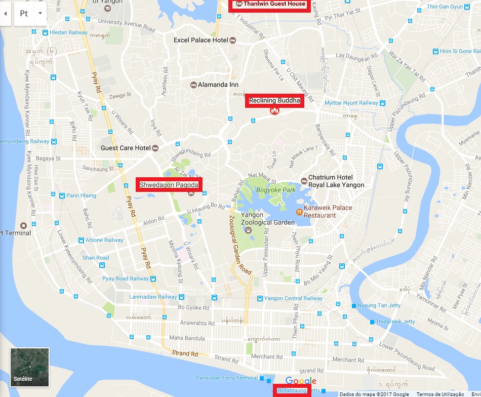 Onde é melhor se hospedar em Yangon