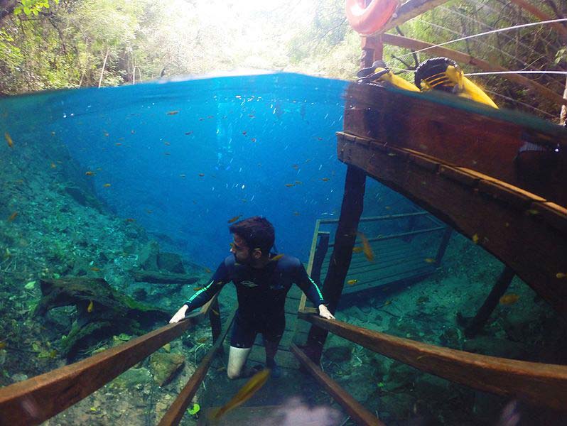 Lagoa Misteriosa, um dos pontos turísticos de Bonito