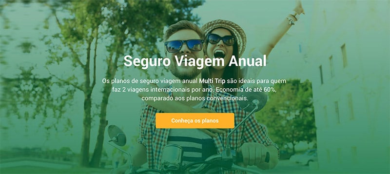 Seguro viagem válido por 1 ano