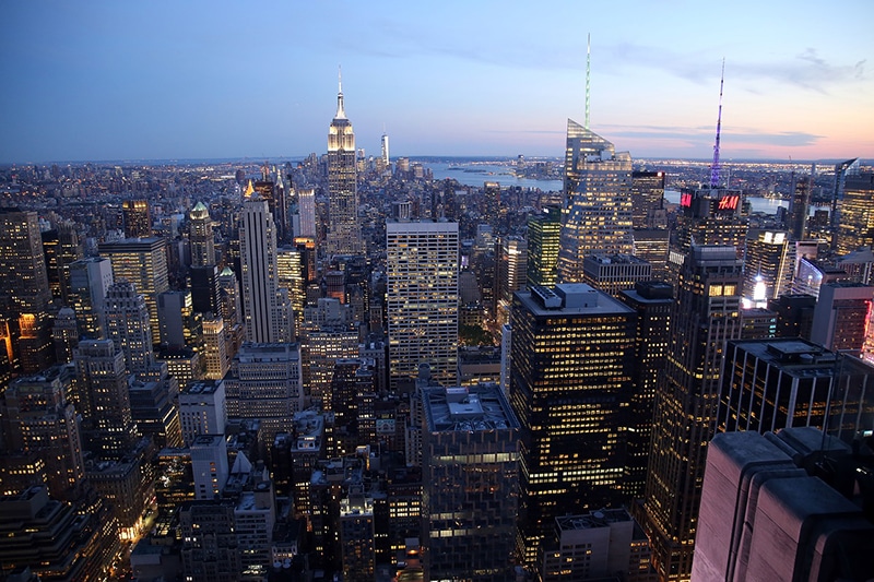 Vistas do Empire State e Top of The Rock 