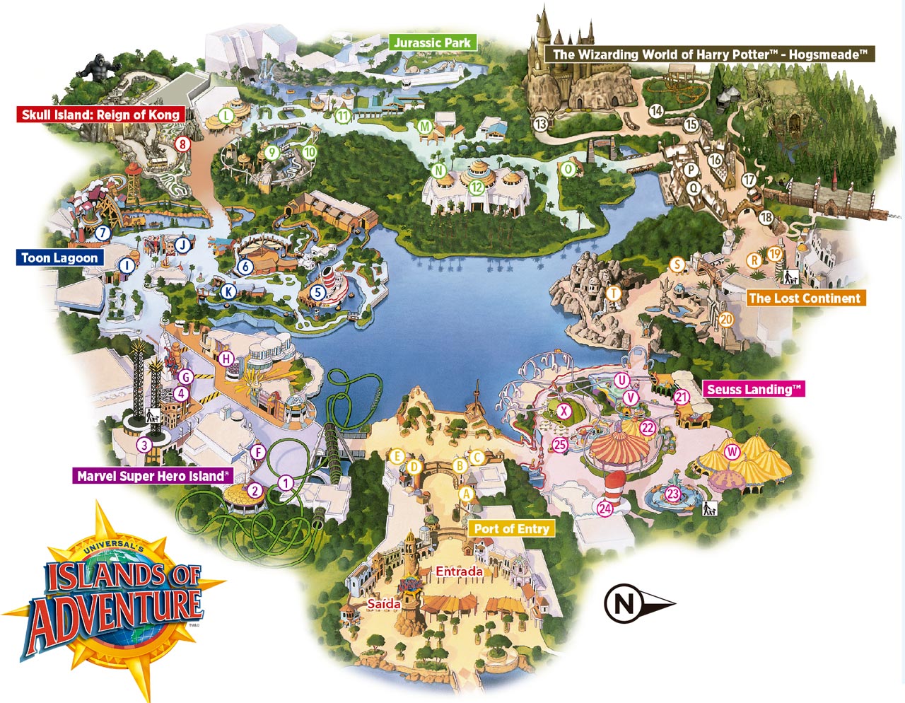 mapa parques florida