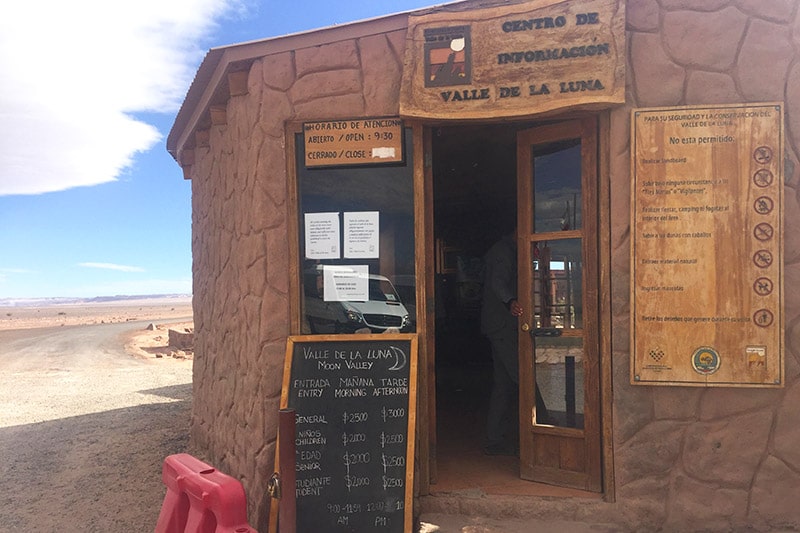 Entrada do Valle de la Luna