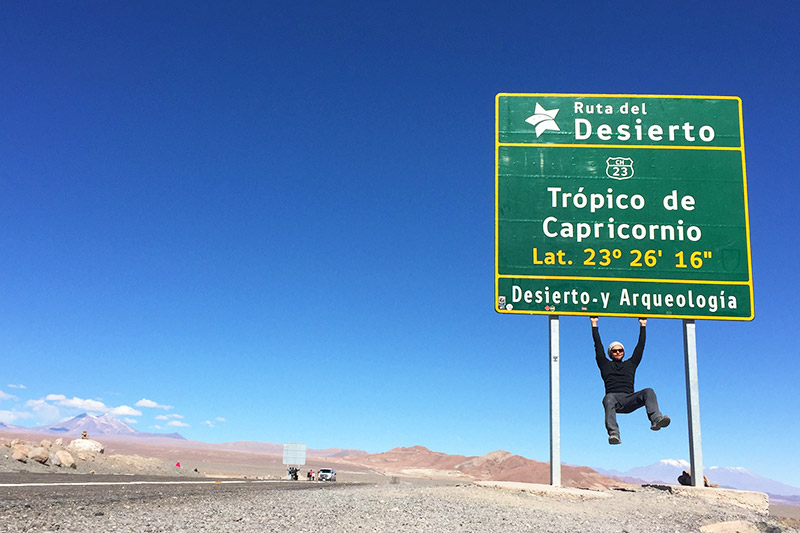 Trópico de Capricórnio, no Atacama