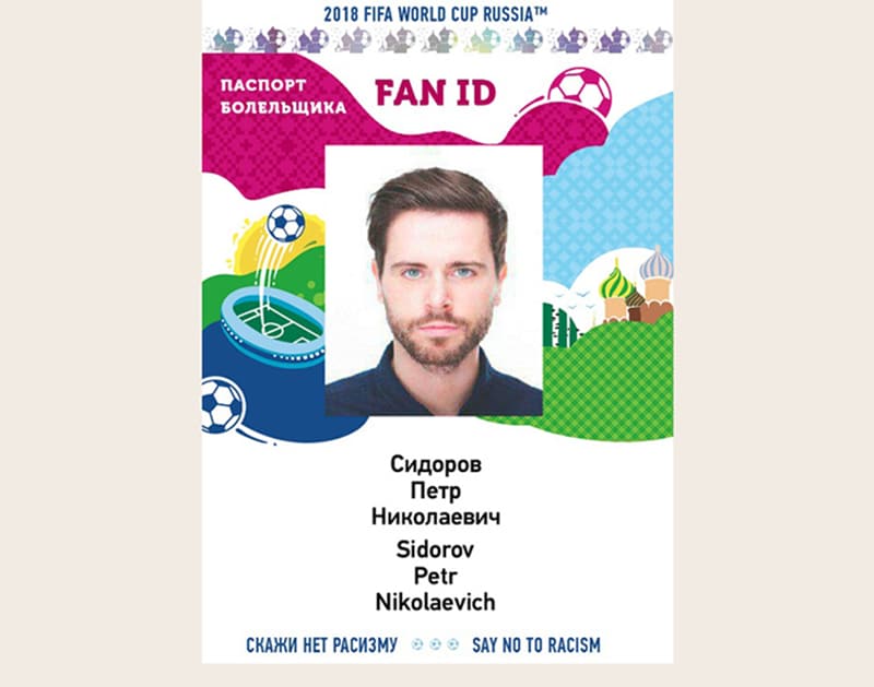 Identificação para os torcedores na Rússia 