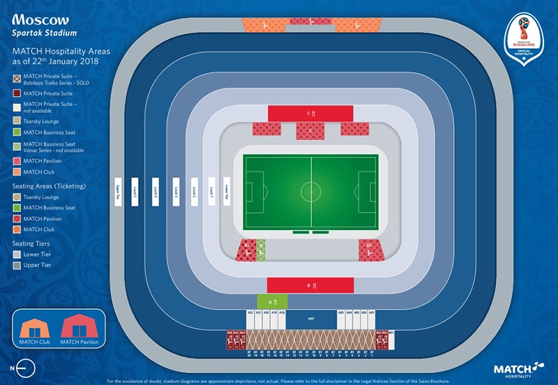 Localização do estádio de Spartak