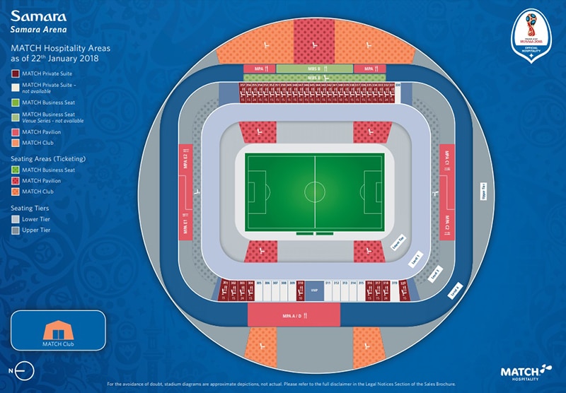 Estádio de Samara na Rússia