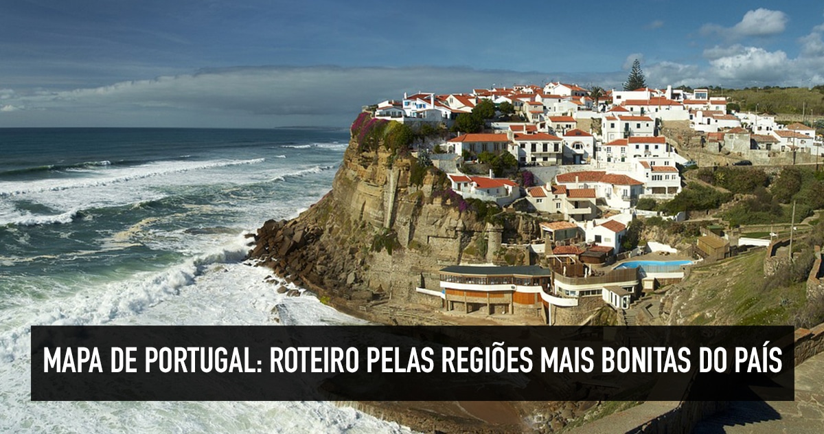 Mapa Portugal Politico Turístico Banner Com Cordinha