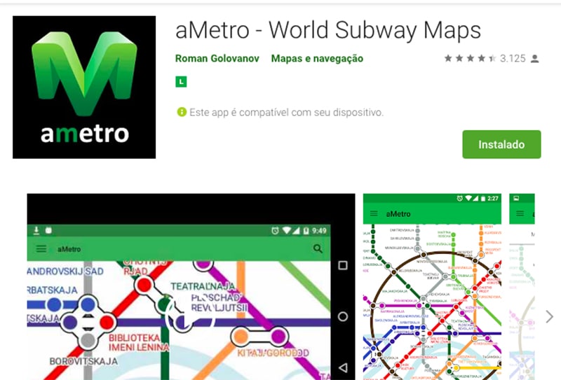 Aplicativo metro Europa