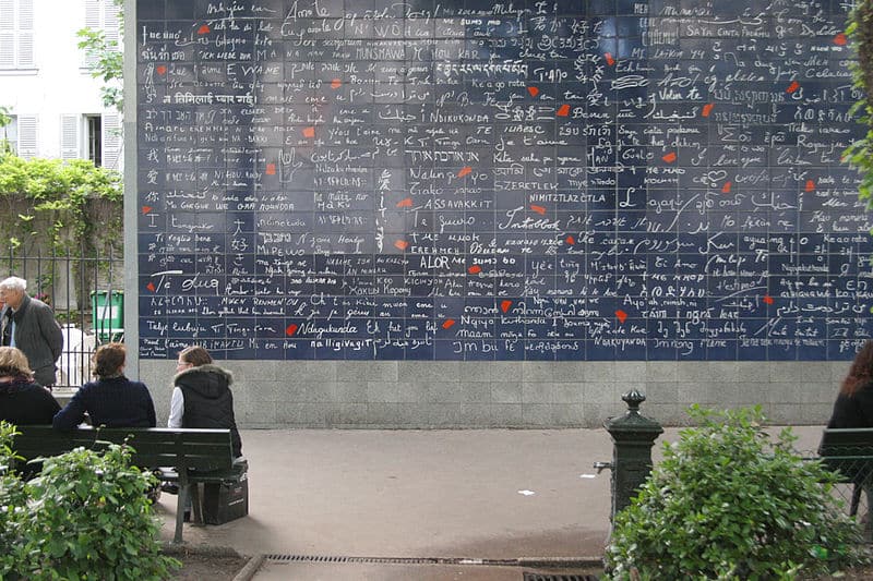 le mur muro do amor em paris