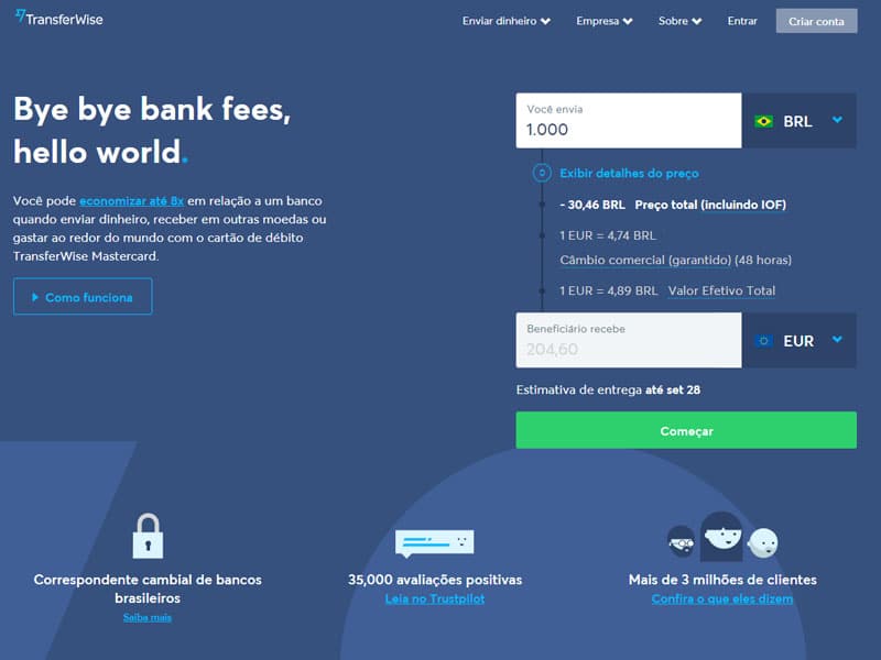 Como funciona o Transferwise 