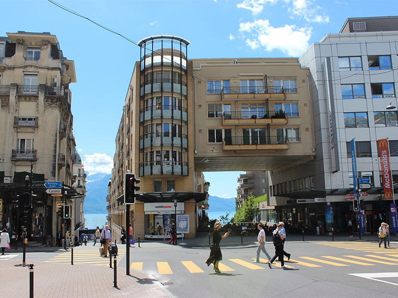 roteiro na Riviera Suíça primavera.