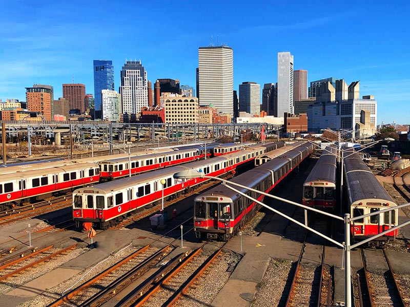 Como pegar trem em Boston