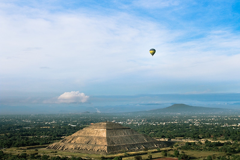 Passeio de balão no México