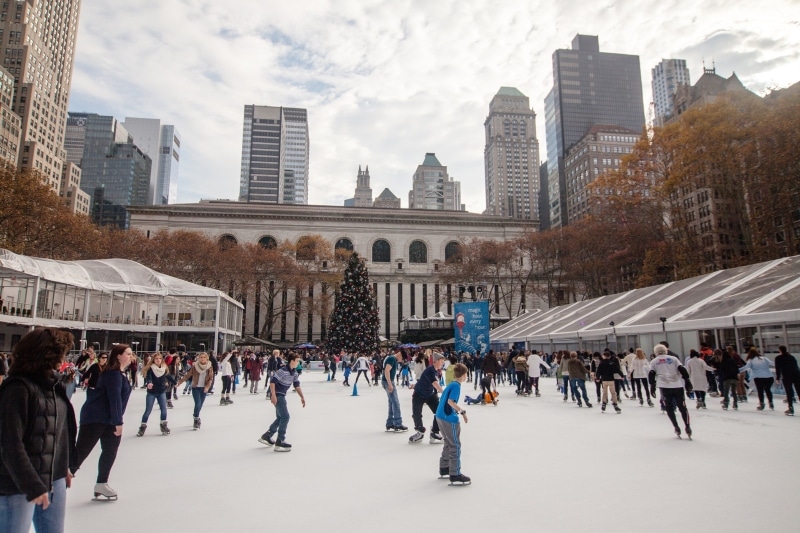 Pista de patinação em Nova York