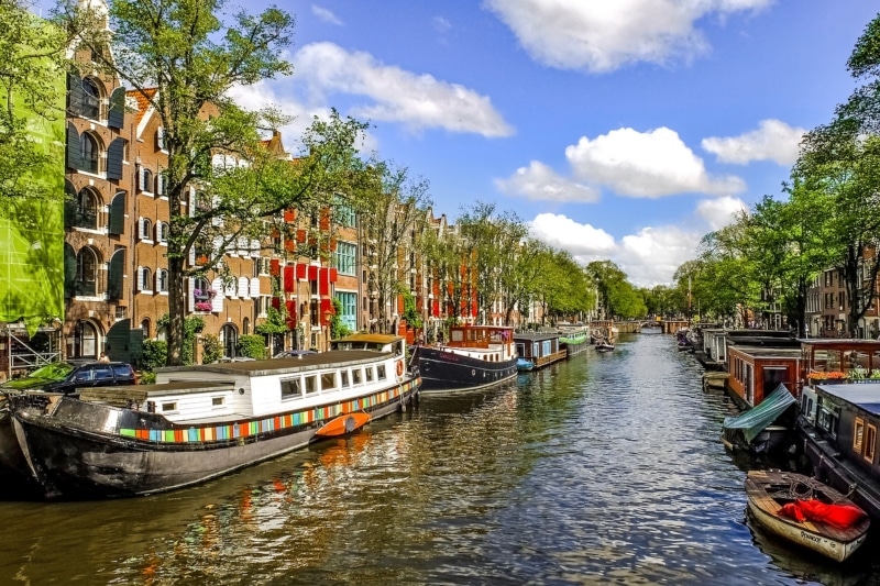 canais de Amsterdam