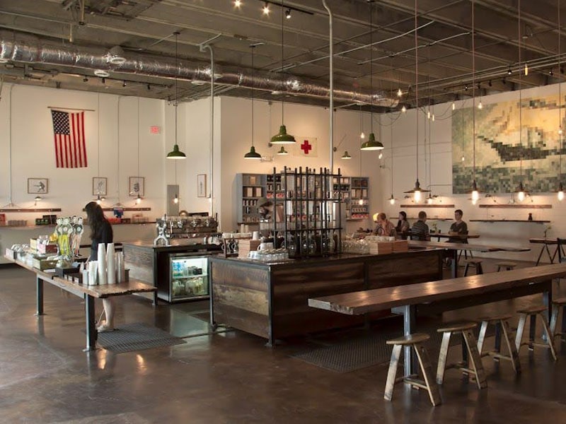 Lugares diferentes nos EUA Cafeterias nos Estados Unidos