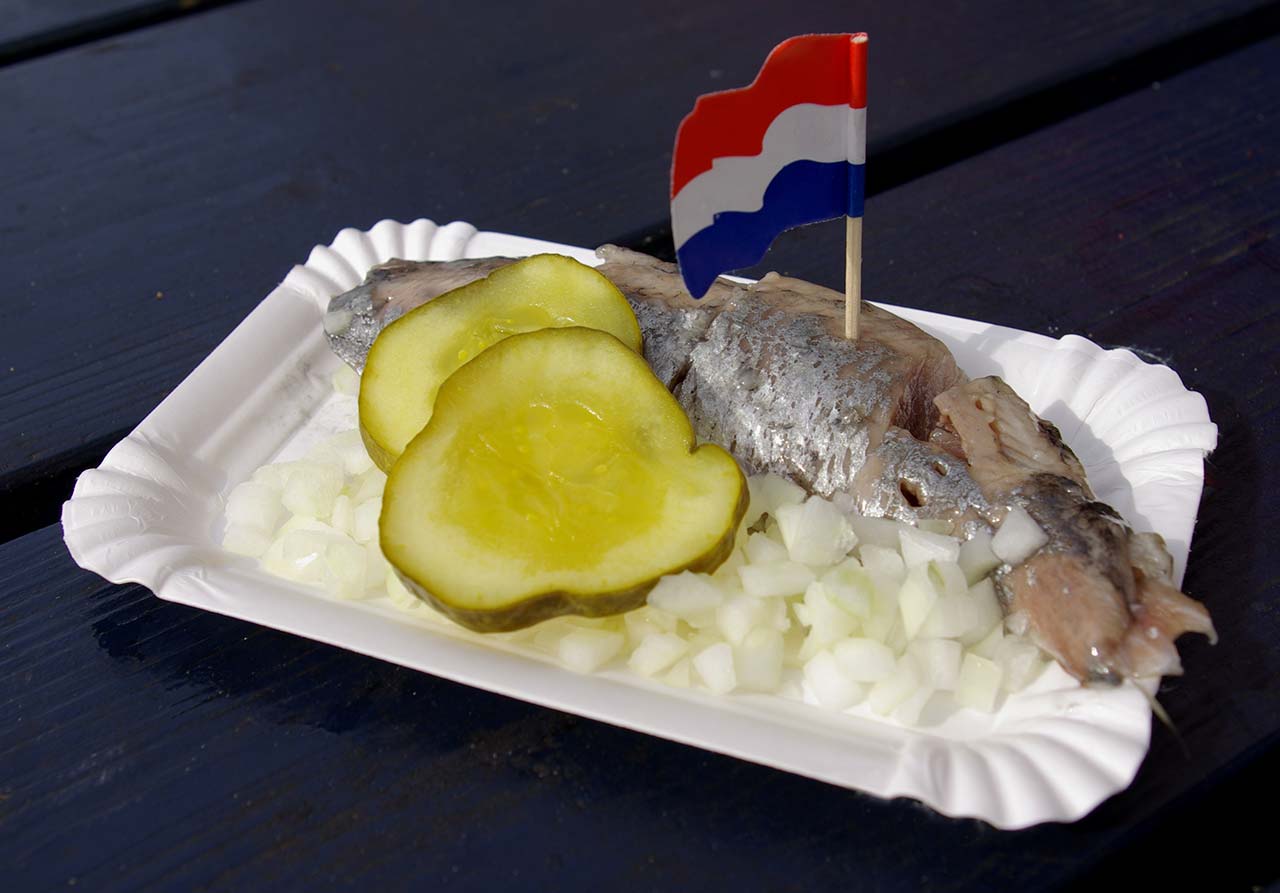 Comidas típicas da Holanda com frutos do mar